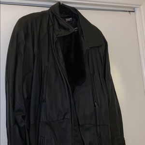 Wilson Black Leather Long Jacket